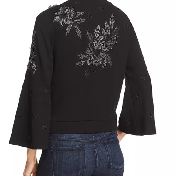 Kobi Halperin Black Embroidered Bomber Jacket - Picture 2 of 16